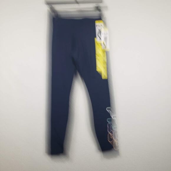 NEW! FILA Leggings Side Spellout Black - S - Picture 4 of 6